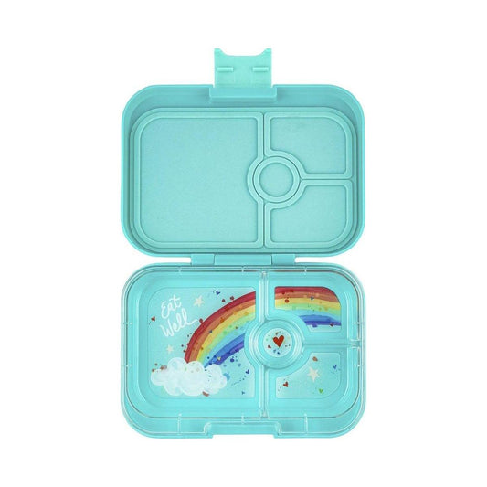 Yumbox Snack 3 Compartimentos – Aqua con Bandeja Rainbow