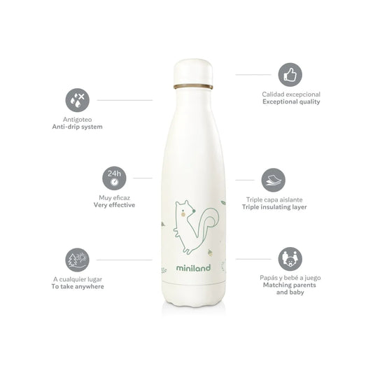 Botella Térmica 500 ml - Miniland Natur Bottle Chip
