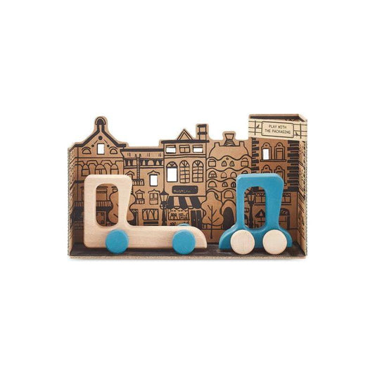 Set de Vehículos de Madera – Me & Mine (Coche + Camión)