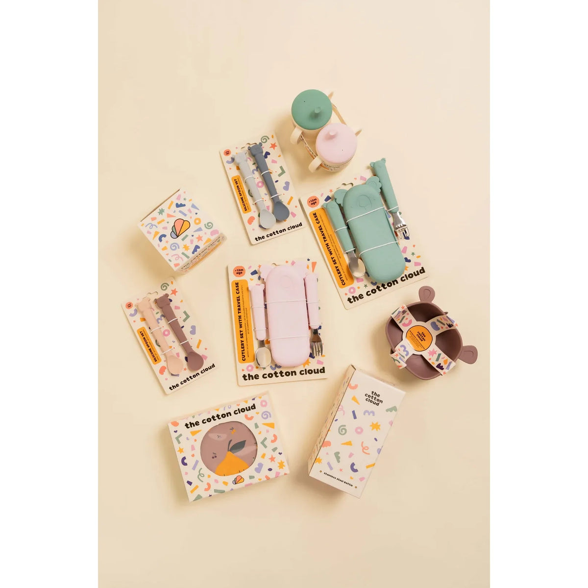 Set de Cubiertos Infantil Zoe Sea Green – The Cotton Cloud