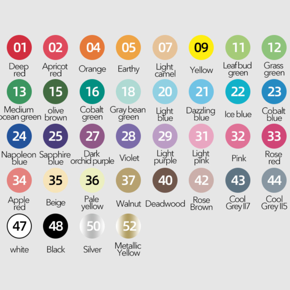 Rotuladores Acrílicos Mideer – Punta Redonda (Pack de 36)