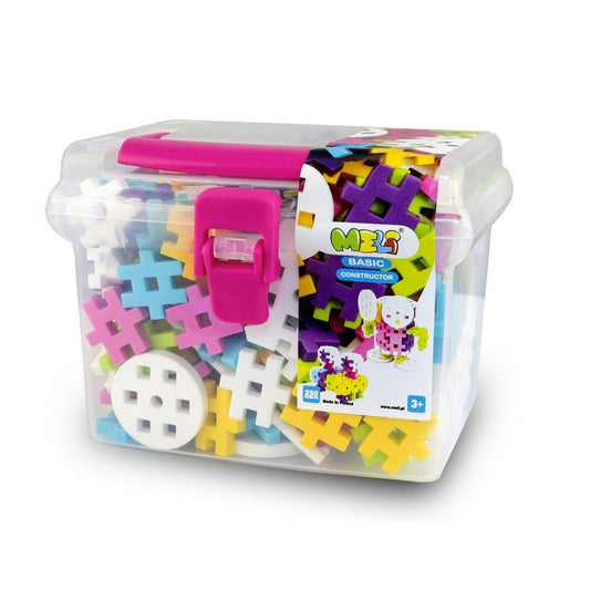 Meli Basic Constructor Pastel Travel Box – 250 piezas- Meli