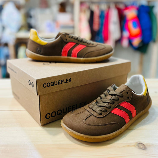 Zapatillas Barefoot Marrón & Rojo | COQUEFLEX