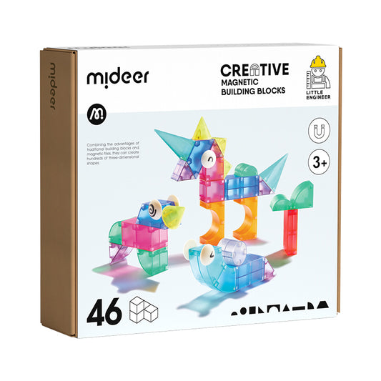 Bloques Magnéticos Creativos 3D “Little Engineer” – Mideer (Set de 46 unidades)