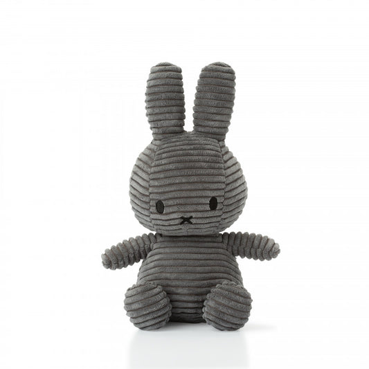 Peluche Miffy ECO Corduroy Gris- 23 cm