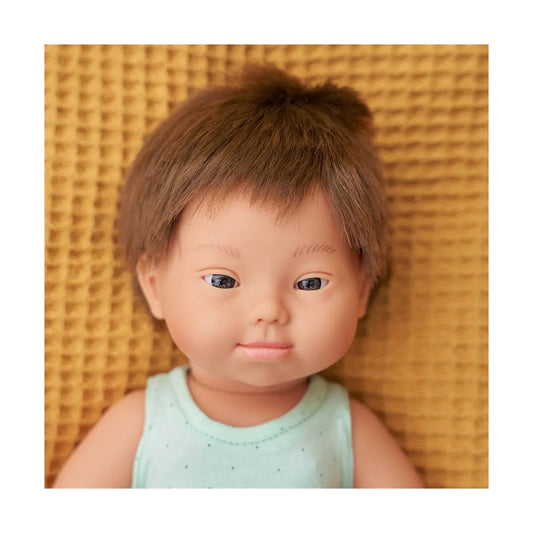 Miniland “My Friends & Me” – Muñeco Bebé Niño con Síndrome de Down 38 cm