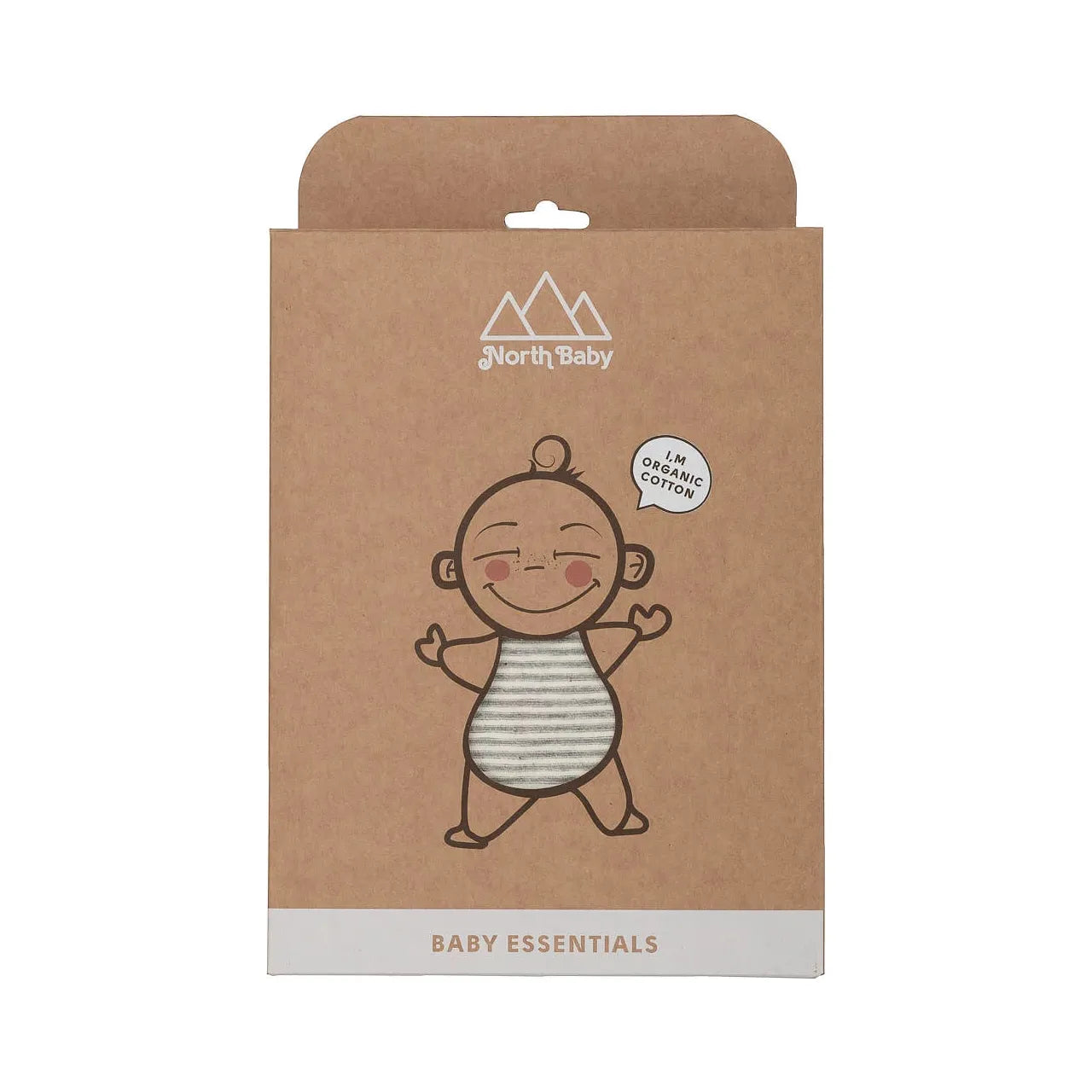 North Baby – Conjunto “Cinza Stripes” (Camiseta Cruzada + Polaina)