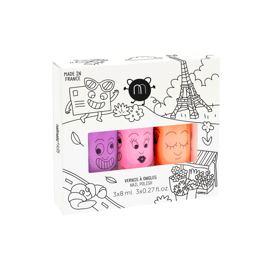 Set de 3 Pintauñas “Paris” (Base Agua) Nailmatic