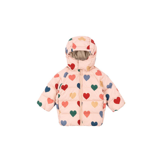 Abrigo Acolchado con Capucha Corazones Multicolor | Konges Sløjd