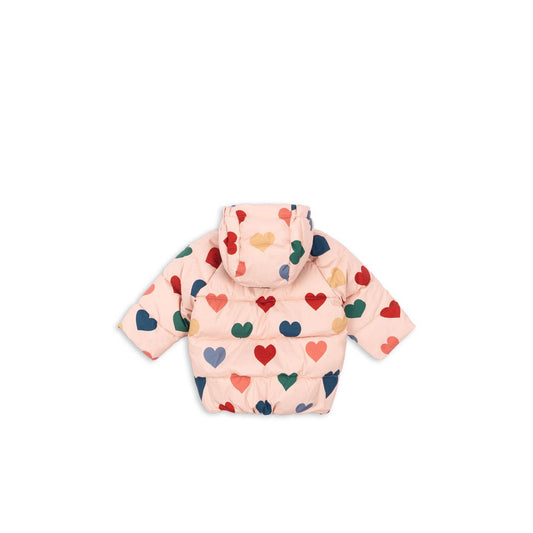Abrigo Acolchado con Capucha Corazones Multicolor | Konges Sløjd