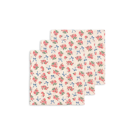 Pack 3 Gasas de Muselina Floral – Konges Sløjd