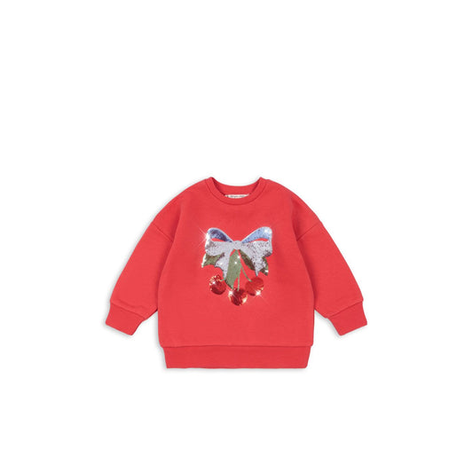 Sudadera Lazo con Cerezas de Lentejuelas | Konges Sløjd
