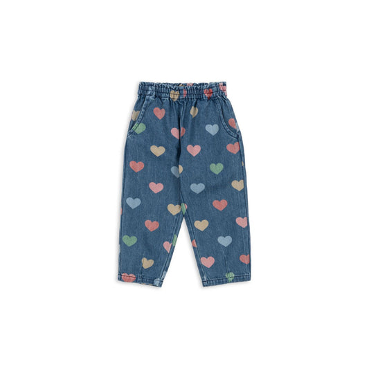 Pantalón Vaquero con Estampado de Corazones - Konges Sløjd