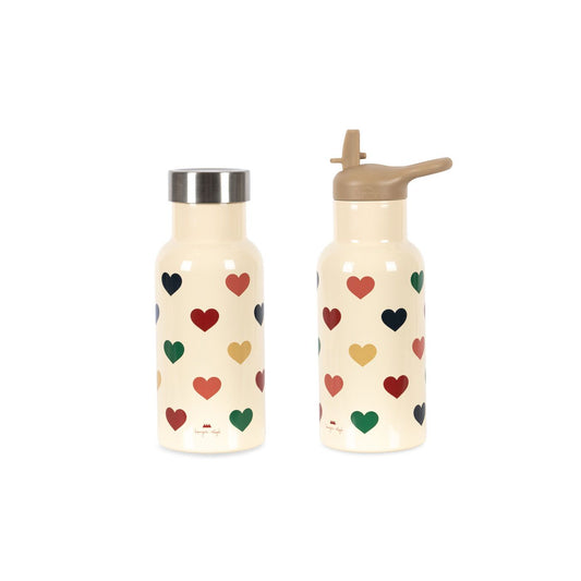 Botella Térmica con Corazones + 2 Tapones – Konges Sløjd