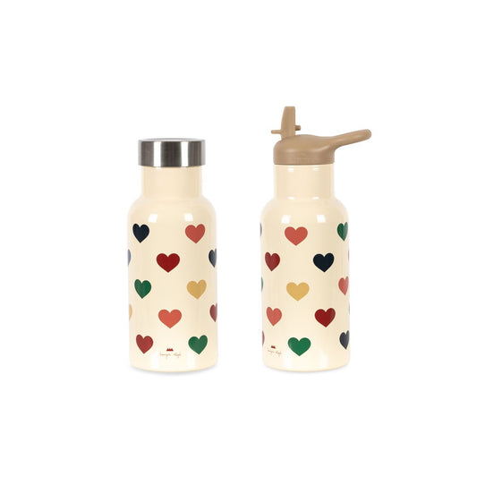 Botella Térmica con Corazones + 2 Tapones – Konges Sløjd