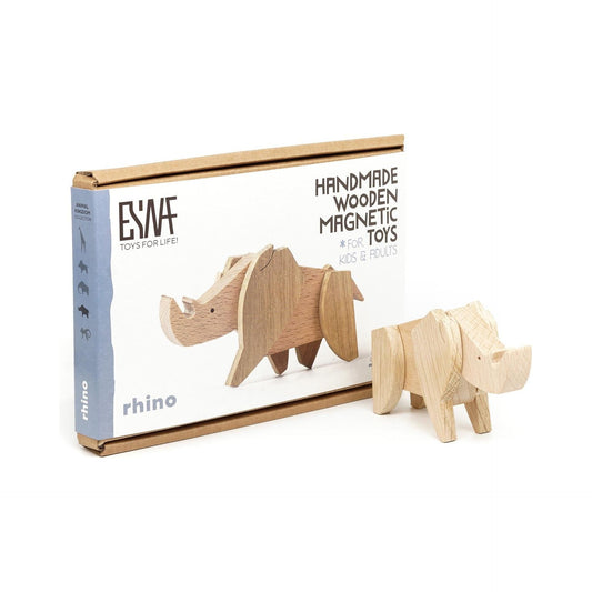 Rinoceronte de Madera Magnético – Esnaf Toys