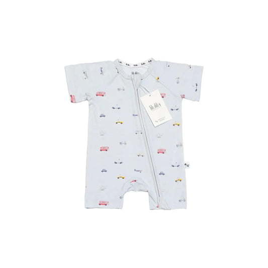 Pijama Corto Zippy Romper de Verano de Bambú – Little Ride | Lilulila