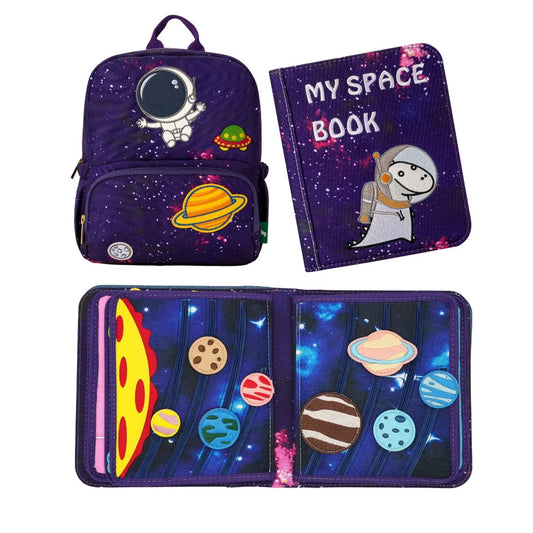 Libro Sensorial Space Busy Book + Mochila – My First Book