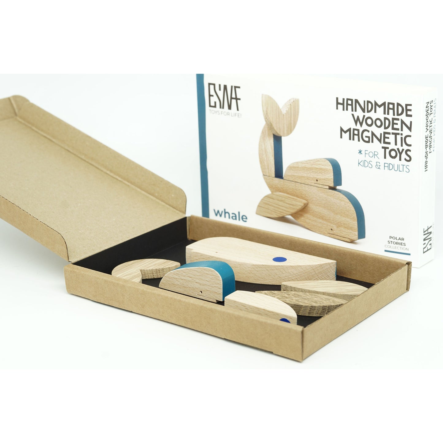 Ballena de Madera Magnética – Esnaf Toys