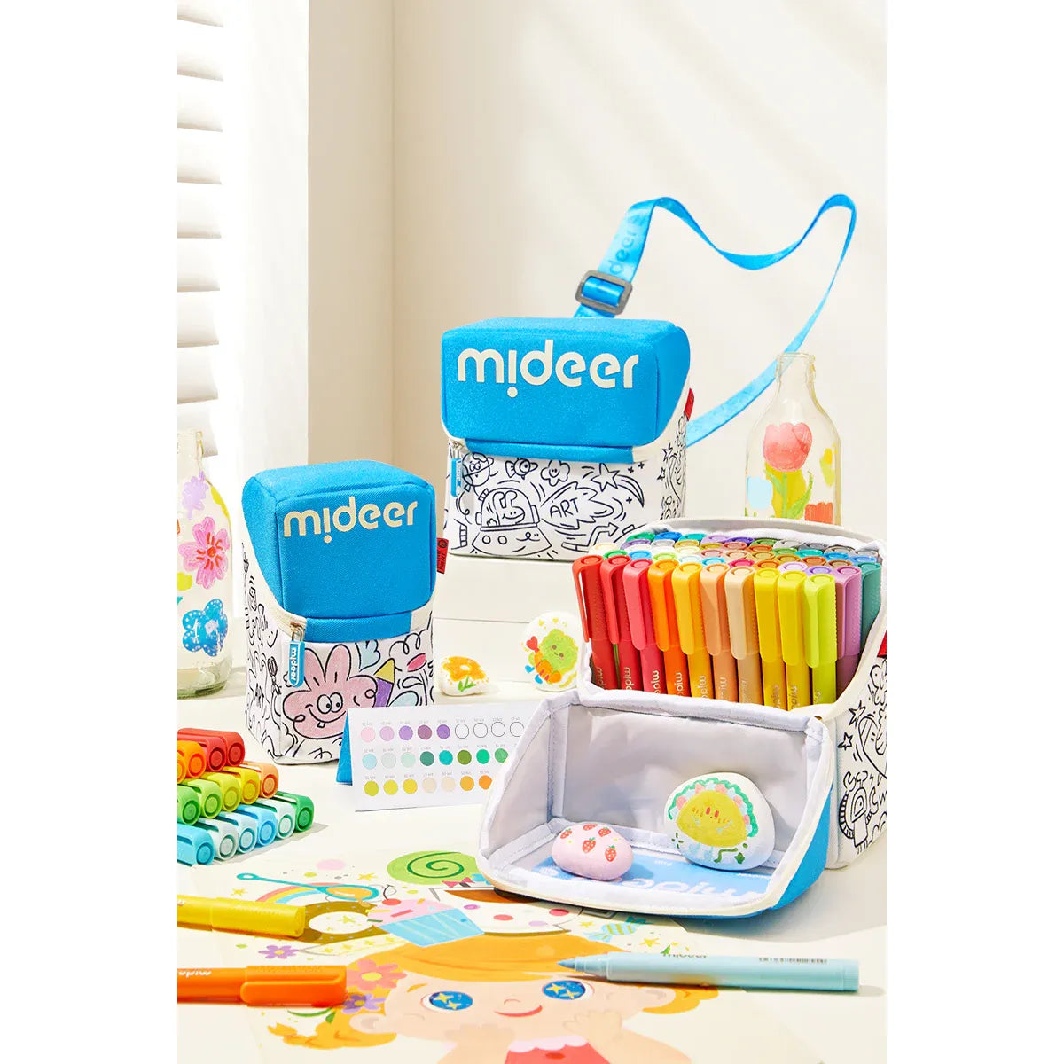 Brush Tip Acrylic Markers with Case – Mideer