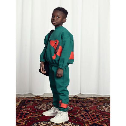 Sudadera Verde con Estampado de Perro – Mini Rodini