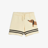 Pantalones Cortos con Estampado de Perro y Rayas – Vainilla | Mini Rodini