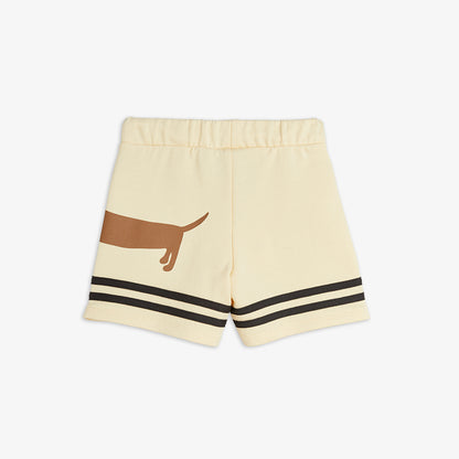 Pantalones Cortos con Estampado de Perro y Rayas – Vainilla | Mini Rodini