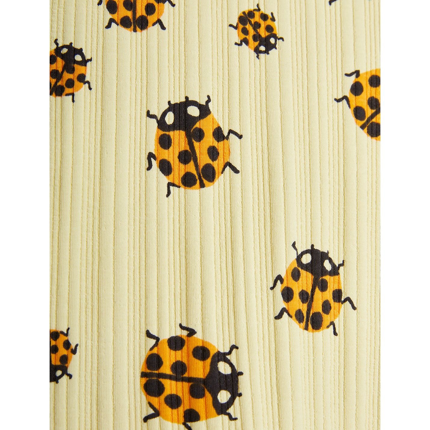 Camiseta de Manga Corta con Estampado de Mariquitas – Amarillo | Mini Rodini