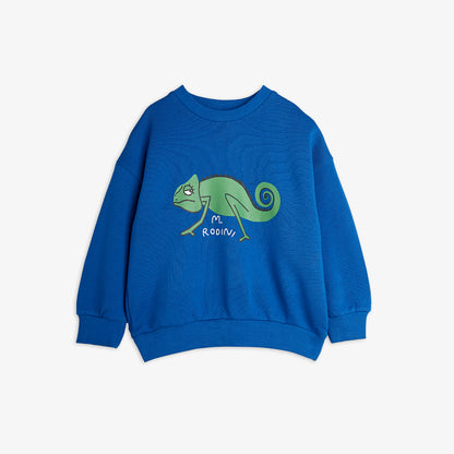 Sudadera con Estampado de Camaleón – Azul | Mini Rodini
