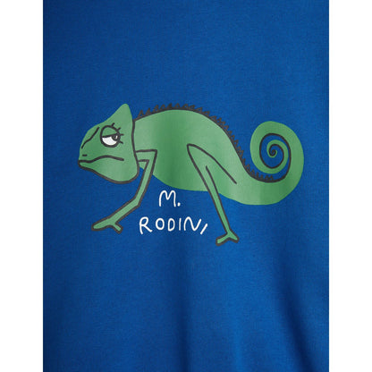 Sudadera con Estampado de Camaleón – Azul | Mini Rodini