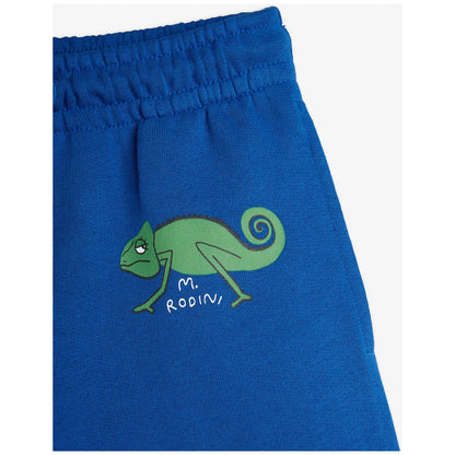Pantalones Cortos con Estampado de Camaleón – Azul | Mini Rodini