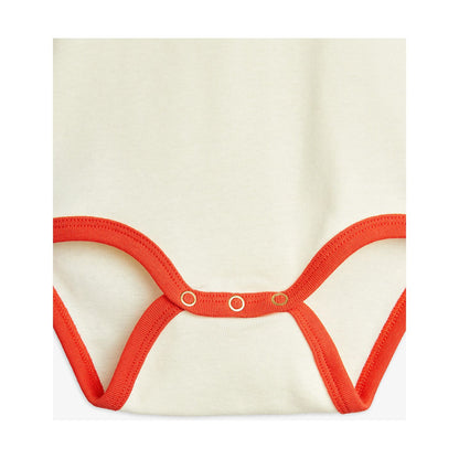 Body de Manga Corta con Mariquita – Crudo | Mini Rodini