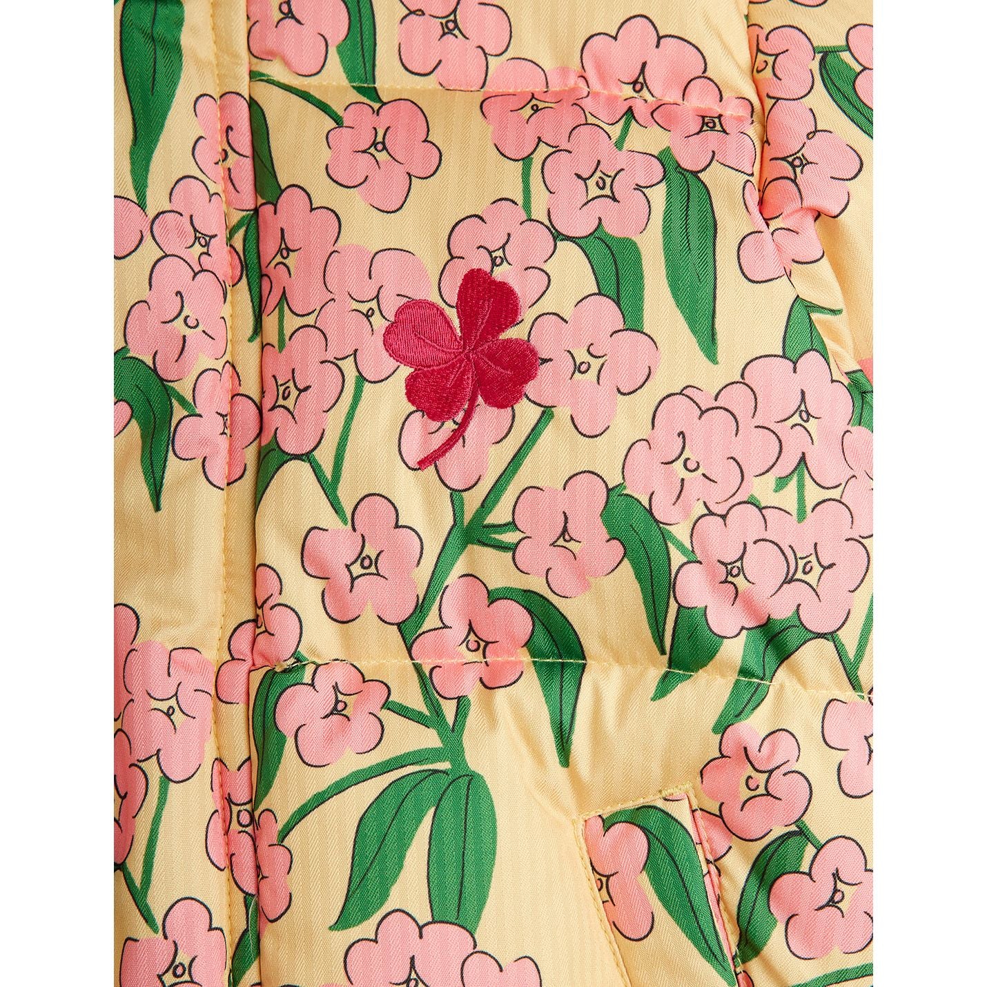 Abrigo Acolchado Flores Rosadas - Mini Rodini