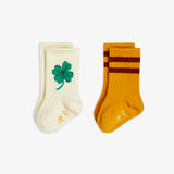 Pack de 2 Calcetines – Trébol y Rayas - Mini Rodini