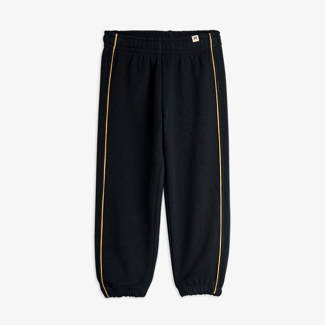 Pantalón Deportivo Negro con Vivos Mostaza - Mini Rodini