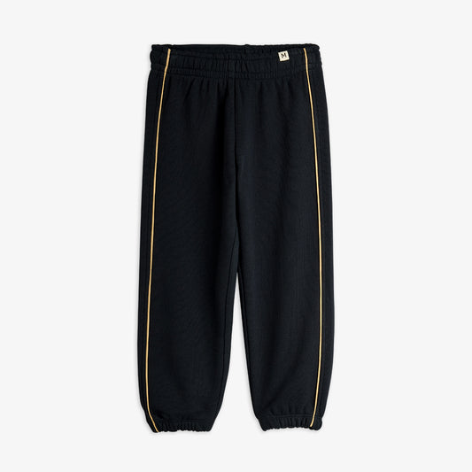 Pantalón Deportivo Negro con Vivos Mostaza - Mini Rodini