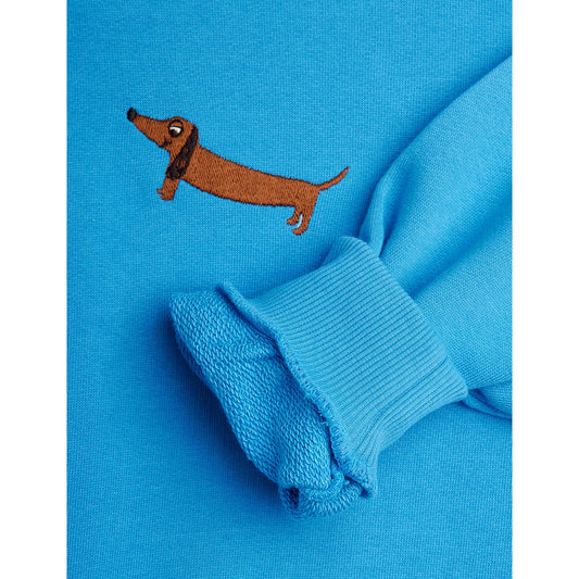 Sudadera Azul con Perro Salchicha – Mini Rodini