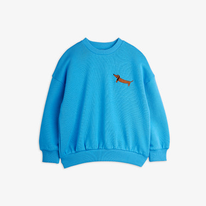 Sudadera Azul con Perro Salchicha – Mini Rodini