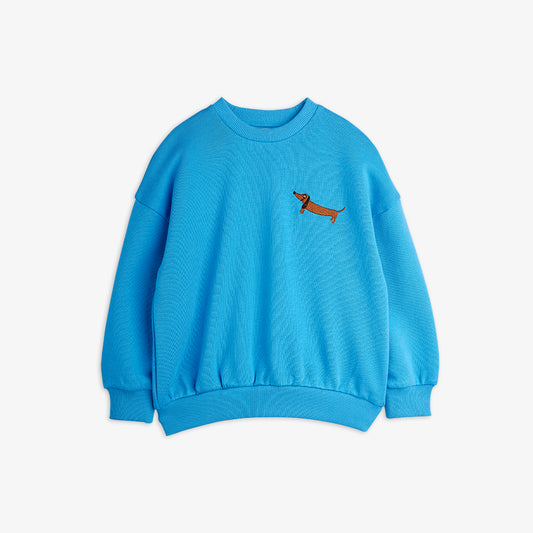 Sudadera Azul con Perro Salchicha – Mini Rodini