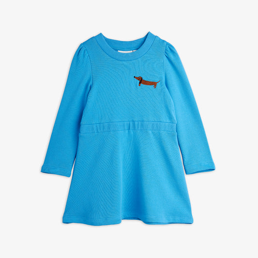 Vestido Azul con Perro Salchicha – Mini Rodini