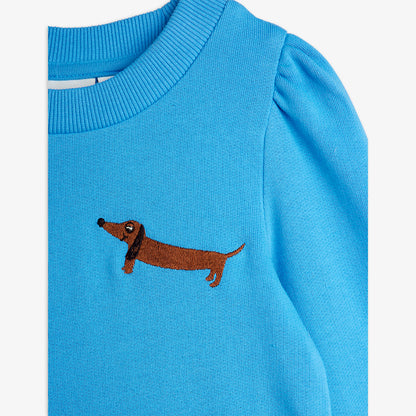 Vestido Azul con Perro Salchicha – Mini Rodini