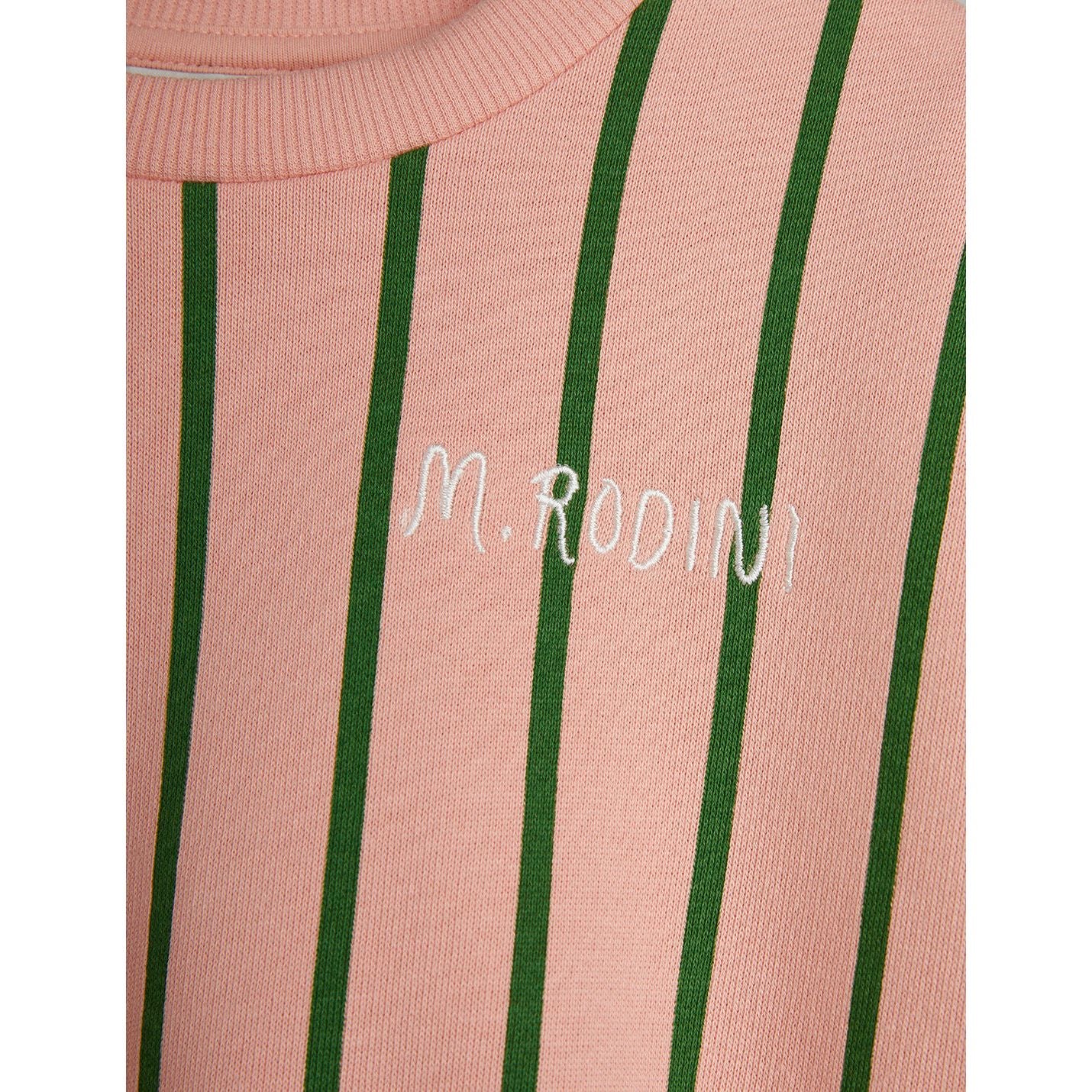 Sudadera con Rayas Verticales – Rosa | Mini Rodini