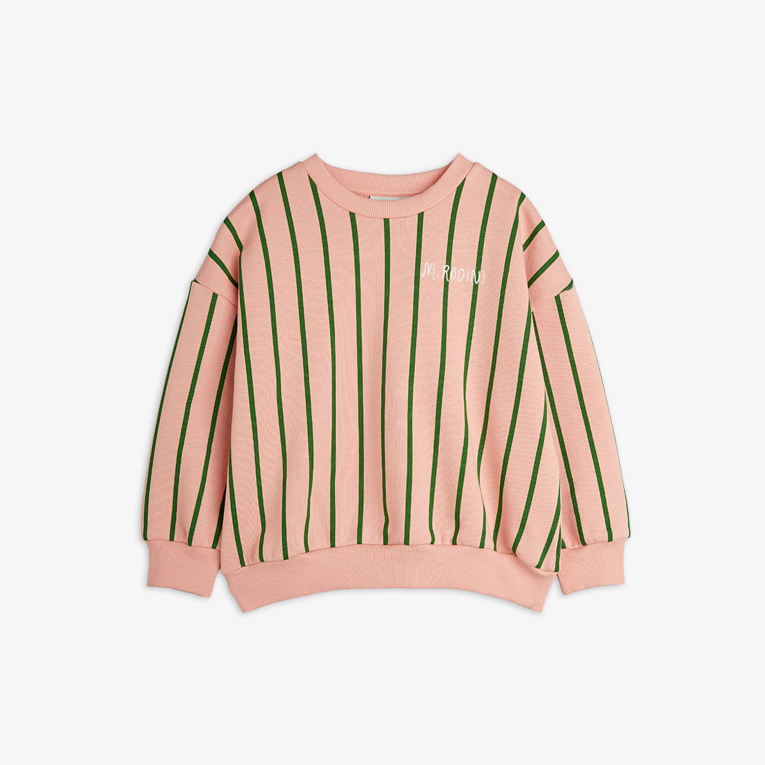 Sudadera con Rayas Verticales – Rosa | Mini Rodini