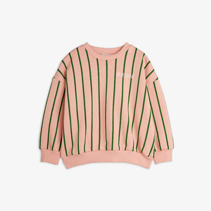 Sudadera con Rayas Verticales – Rosa | Mini Rodini