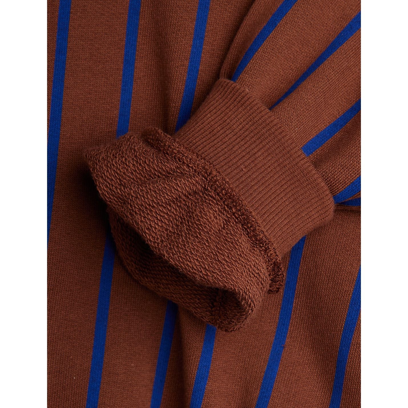 Sudadera Rayas Chocolate y Azul - Mini Rodini