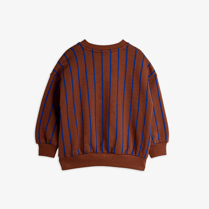 Sudadera Rayas Chocolate y Azul - Mini Rodini