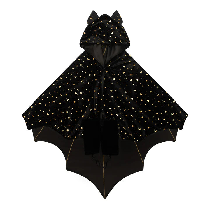 Capa Murciélago Velvet Negro y Dorado| Mimi & Lula