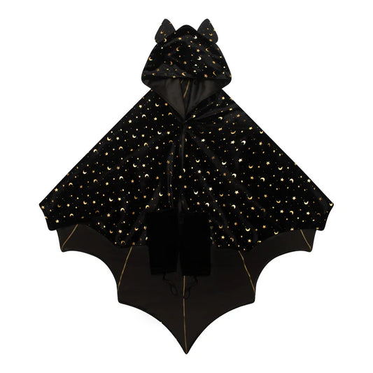 Capa Murciélago Velvet Negro y Dorado| Mimi & Lula
