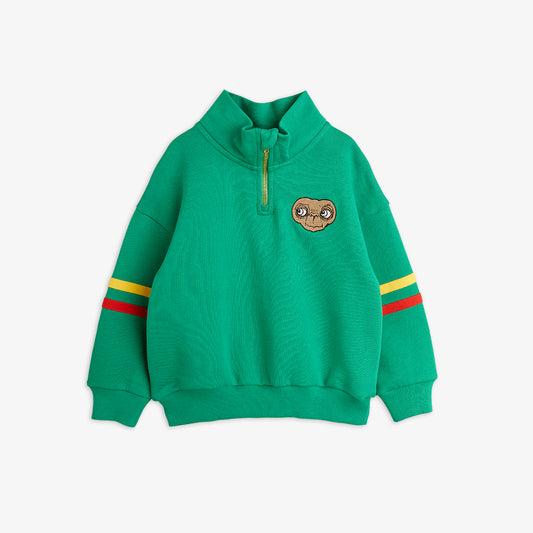 Sudadera Half Zip Verde x E.T- Mini Rodini
