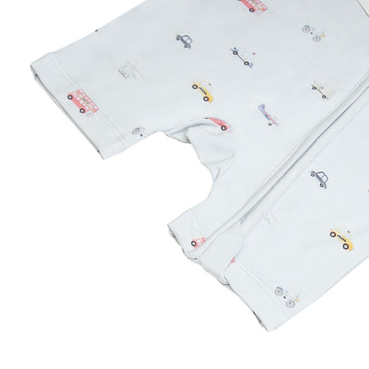 Pijama Corto Zippy Romper de Verano de Bambú – Little Ride | Lilulila